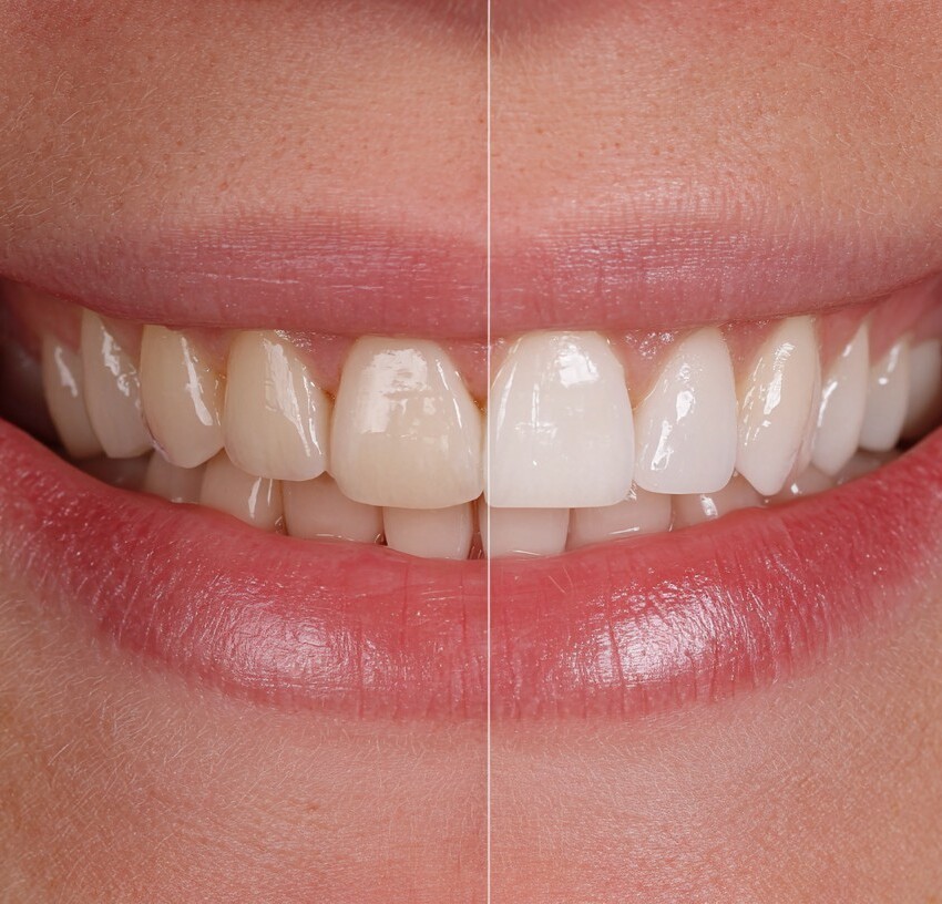 keramické fazety rozdíl před a po